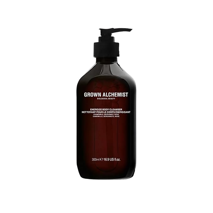 Grown Alchemist Energize Body Cleanser Chamomile Bergamot &amp Rose Gentle Bodywash. Hydrates and Cleanses Skin (300 ml).