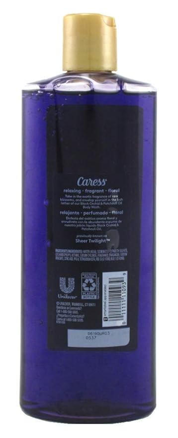 Caress Body Wash 18 Ounce Black Orchid &amp Patchouli (532ml) (6 Pack)