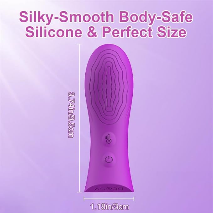 2026 Newly with Heating Function Mini Handheld Electric Back and Finger Massager Waterproof Quite Massager Portable Massager for Back Neck Shoulder BodyRose Purple
