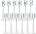 Replacement Brush Heads Compatible for T300/T500/T700 Sonic Electric Toothbrush Soft Bristle Nozzles with Caps Sealed Package(Blue)