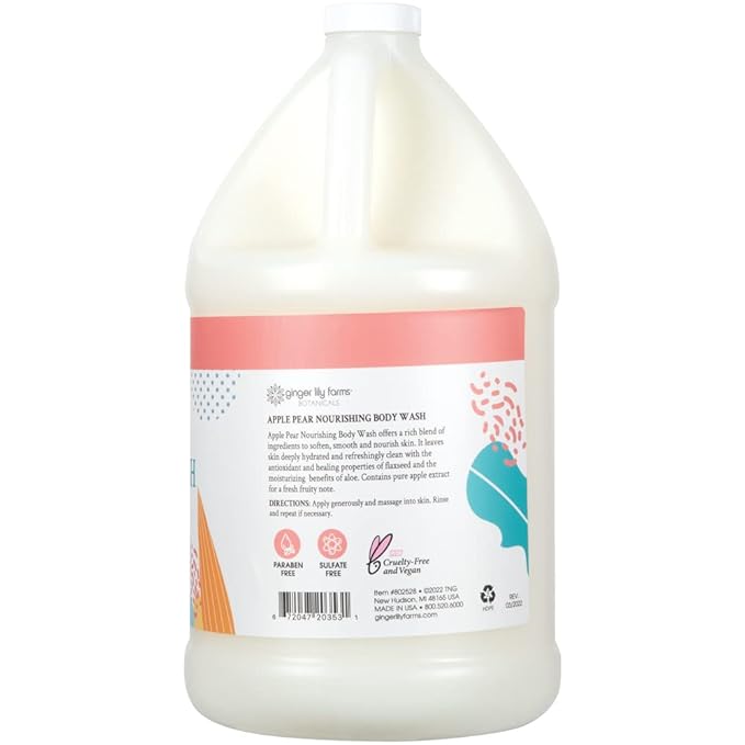 Ginger Lily Farms Botanicals Body Wash + Shampoo + Conditioner Bundle Apple Pear