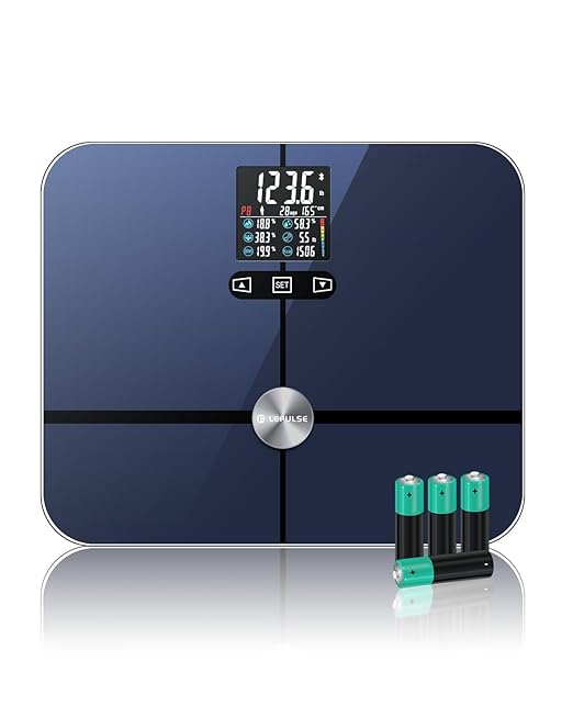 Lepulse Body Fat Scale Scale with Bmi Body Fat Muscle Mass Digital Bathroom Scale Body Composition Monitor 14.2 Big Platform No Need Mobile Phone Or App 400lb
