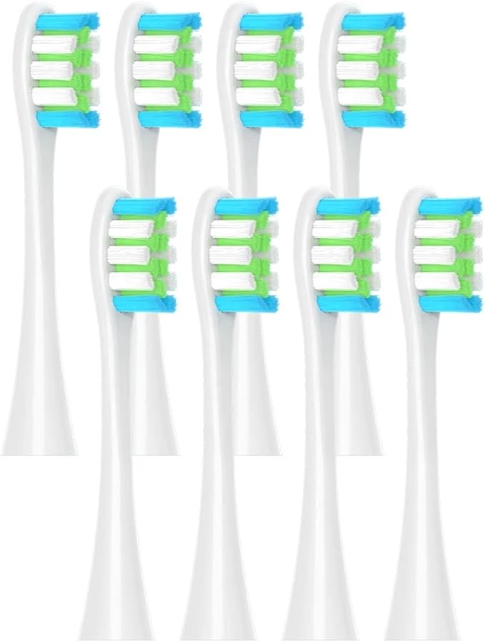 Replacement Brush HeadsCompatible for Oclean X PRO Elite/Flow/F1/One/X/All Series Electric Toothbrush(8 pcs White)