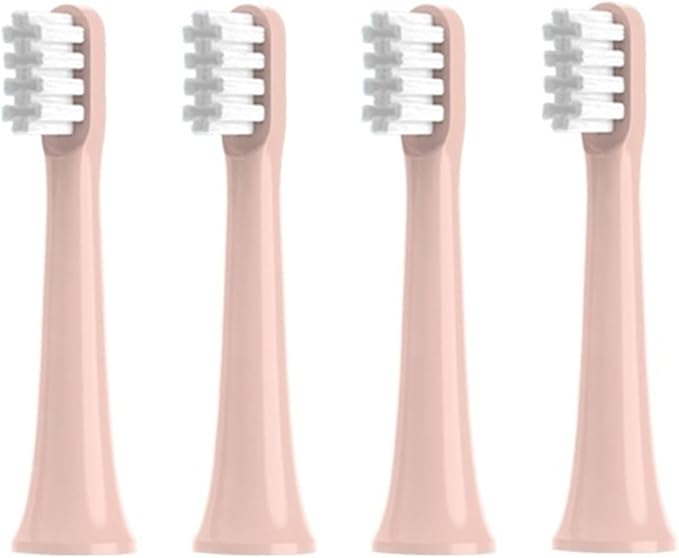 4/6PCS Brush Heads for XIAOMI T100 Soft Dupont Bristle Vacuum Nozzles Refills Electric Toothbrush Head(4pink)