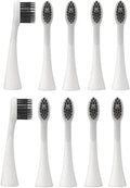 20pcs Replacement Brush HeadsCompatible for Burst Pro Electric Toothbrush Soft Charcoal Bristles Refill with Dust Cover Cap(20pcs White)