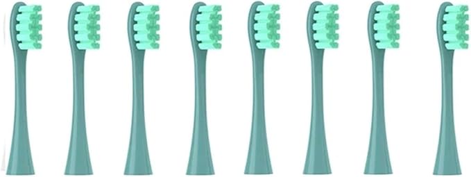 Compatible for Oclean X/X PRO/ Z1/ F1/ One/Air 2 /SE Sonic Electric Toothbrush Replacement Brush Heads Soft Bristle Nozzles Head(8 Green)
