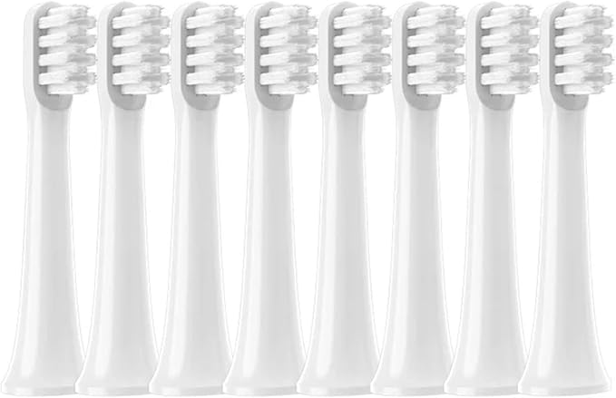 8PCS Toothbrush Replacement Heads for Xiaomi Mijia T100 Mi Smart Electric Head(8 White-Standard)