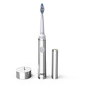 Pop Sonic The Ultimate Pro Toothbrush (Silver) | Rechargeable Tooth Brush w/Up to 40000 Brush Strokes/Minute - Long-Lasting Dupont Nylon Bristles - for Teens &amp Adults w/Quadrant Pacer &amp Timer