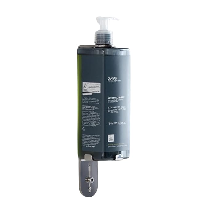 Anyah Body Wash (480 Ml/ 18 pack) Your Smoothness Certified Eu Ecolabel Sealed Pump Recycled Bottle