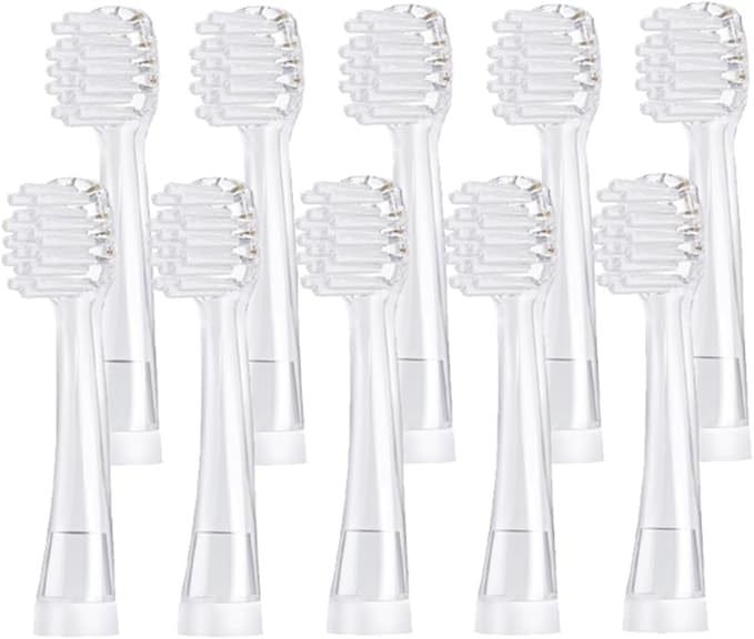 Toothbrush Replacement Heads 812 Brush Soft Bristles for Seago SG902 SG602(White 10pcs)