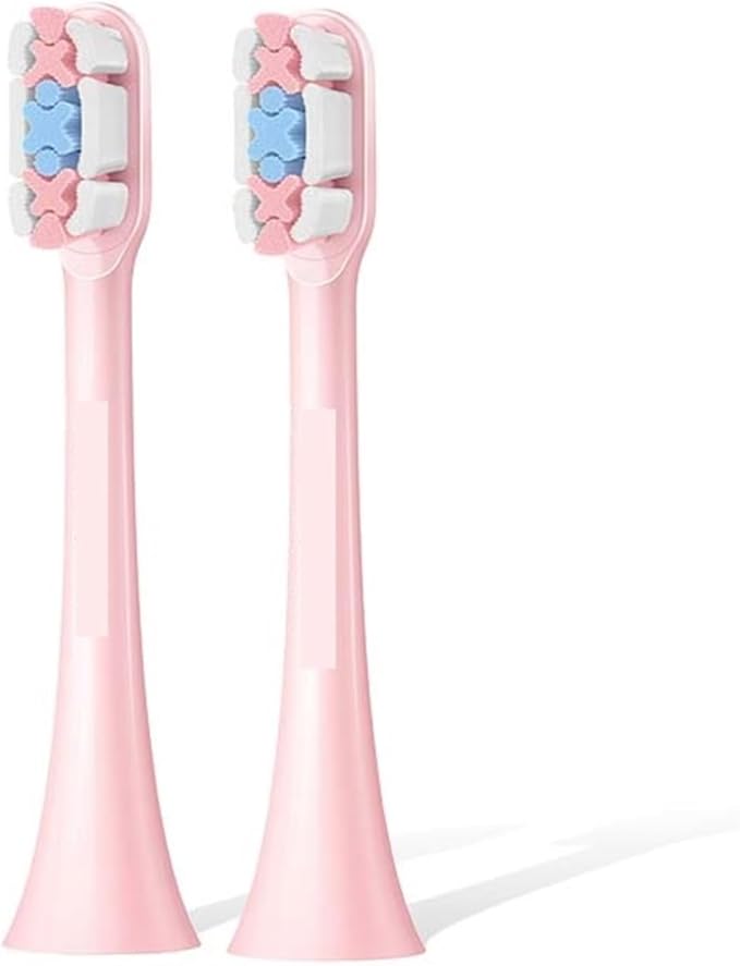 Compatible for SOOCAS Sonic Electric Toothbrush Heads Replacement for X1 X3 X3U X5 Teeth Brush(2pcs Pink)