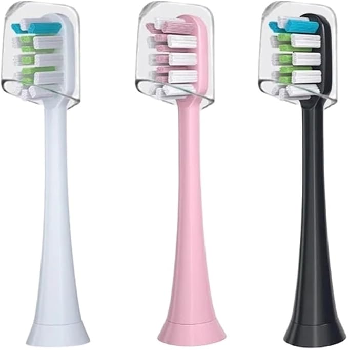 Compatible for Xiaomi SOOCAS Sonic Electric Toothbrush Replacement Brush Heads Compatible with X3 X5 X3U X1 V1 V2 with Anti-Dust Caps(5pcs Black)