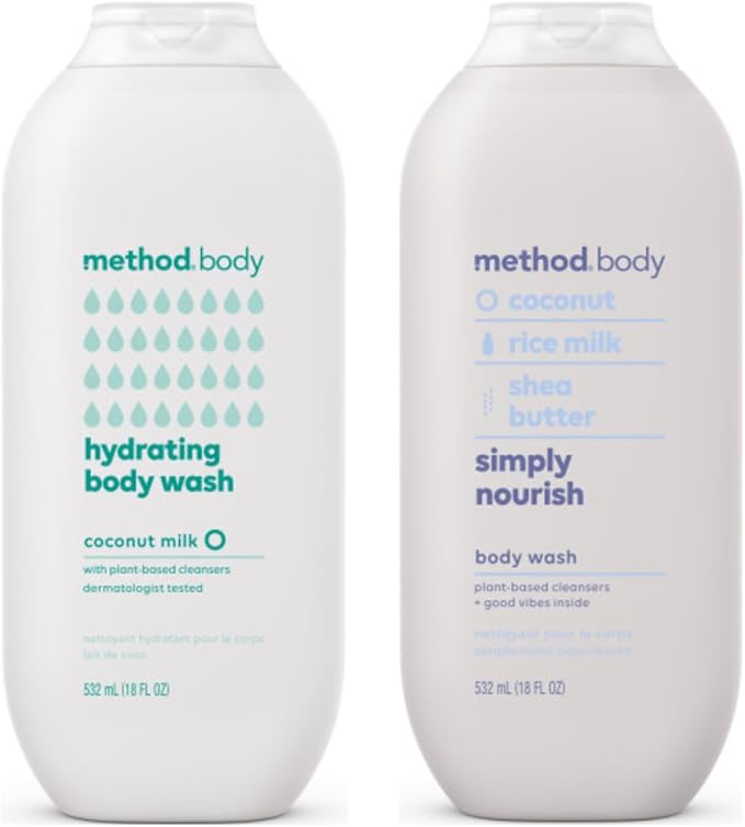 Method Body Wash Variety Pack Hydrating Coconut Milk 18 Fl Oz Simply Nourish 18 Fl Oz (Variety Pack)