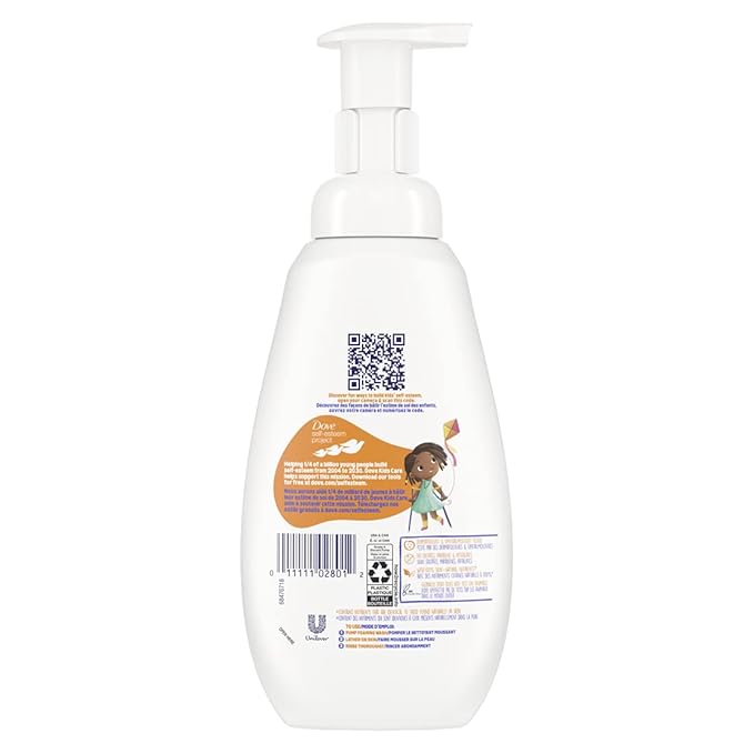 Dove Foaming Body Wash 4 Count For Kids Coconut Cookie Sulfate-Free Skin Care 13.5 Fl Oz