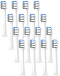 Compatible for 4/8/12/16PCS Compatible for XIAOMI MIJIA T200 Replacement Toothbrush Heads Sonic Electric Vacuum DuPon Soft Bristle Brush(White gray-16pcs)