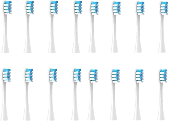 Compatible for Oclean X/X PRO/ Z1/ F1/ One/Air 2 /SE Sonic Electric Toothbrush Replacement Brush Heads Soft Bristle Nozzles Head(16 WBlue)