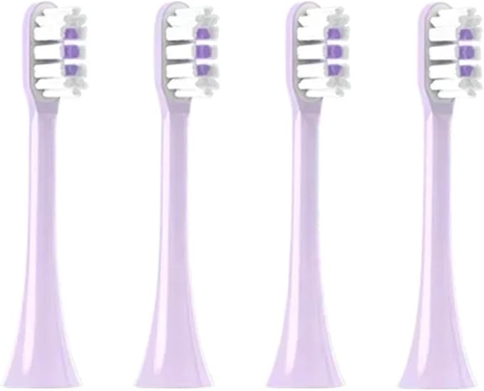 4/6PC Sonic Electric Toothbrush Heads Compatible for X3/X3U/X5 Soft Bristle Brush Vacuum Sealed Packed(4Purple)
