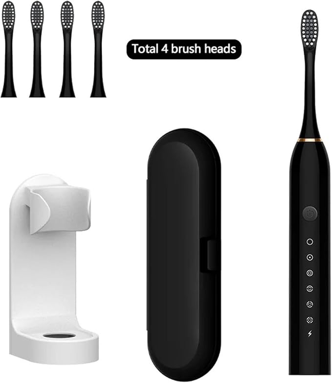 4pcs Replacement Toothbrush Heads Compatible for X-3 X-2 Sonic Electric Travel Box Tooth Brush Holder(Ivory)