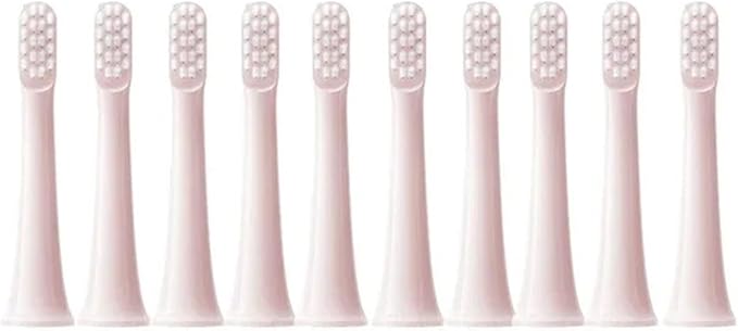 Compatible for XIAOMI MIJIA T100 Replacement Brush Heads Sonic Electric Toothbrush Vacuum Soft Bristle Suitable Nozzles 10Pcs Clean(10Pcs Pink)