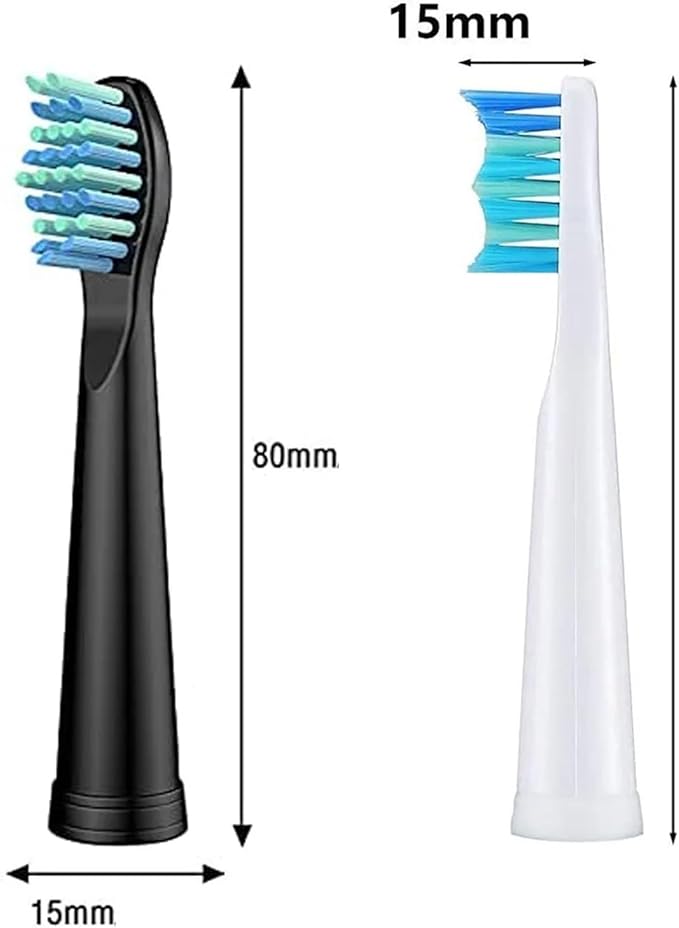 10 Pcs/Pack Replacement Brush HeadsCompatible for Seago Electric Toothbrush Bristle Refill Tooth Cleaning(10pcs Black)
