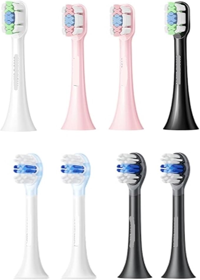 Compatible for SOOCAS Electric Toothbrush Compatible for X1 X3 X3U X5 Teeth Brush Replacement Heads(Black 2 pcs)