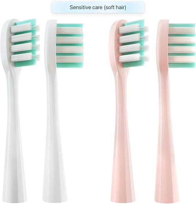 4/8/16Pcs Replacement Toothbrush Heads Compatible for Y1/Y1S/Y1pro/Y3/Y4/Y5/P1/P3/P4/P5/P10/U1/U2/U3/U4/U2S/U3S/F2/F1 Series(4pink Whitening)