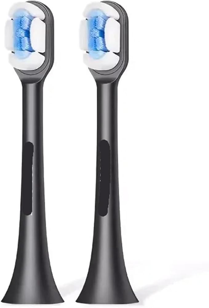 Compatible for Soocas X3 2Pcs Soocare Electric Toothbrush Cloud Feeling Head Compatible for Mi SOOCARE Brush Head Replacement(2 Boxes Black)