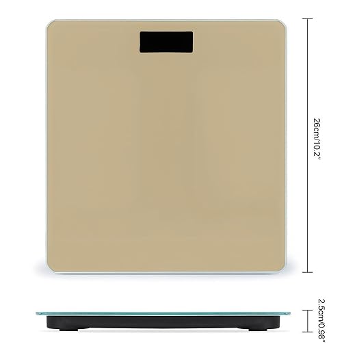 Automatic Switch Digital Bathroom Weighing Scale Smart Scale for Body Weight Light Brown