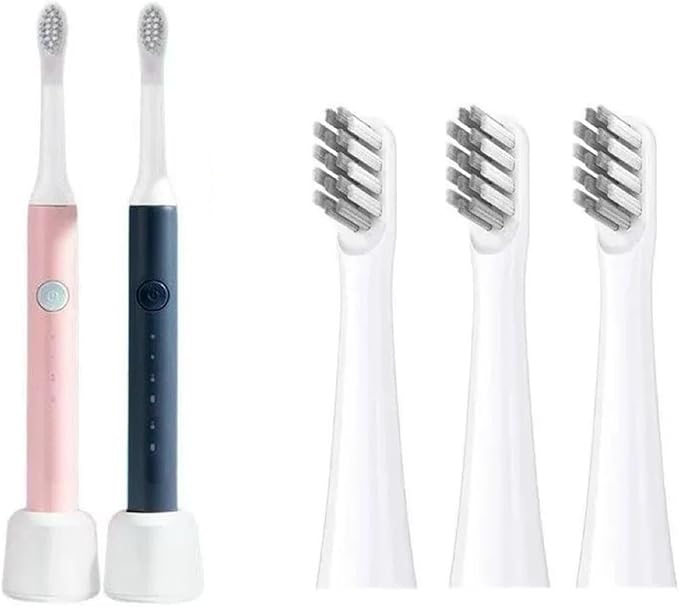 Replacement Toothbrush Head for SOOCAS EX3 SO Compatible ForWHITE PINJING Electric Soft Bristles Nozzles(8PCS Pink)