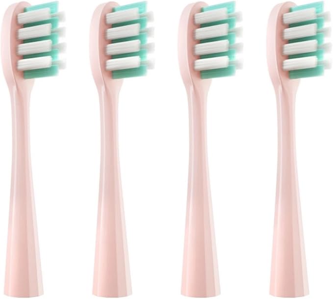 4/8/16Pcs Replacement Toothbrush Heads Compatible for Y1/Y1S/Y1pro/Y3/Y4/Y5/P1/P3/P4/P5/P10/U1/U2/U3/U4/U2S/U3S/F2/F1 Series(4pink Care(Soft))