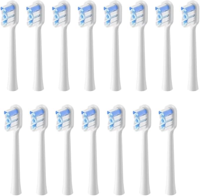 15pcs Brush Head Compatible for LaiFen LFTB01-P-A-S Sonic Electric Toothbrush(Regular-Blue)