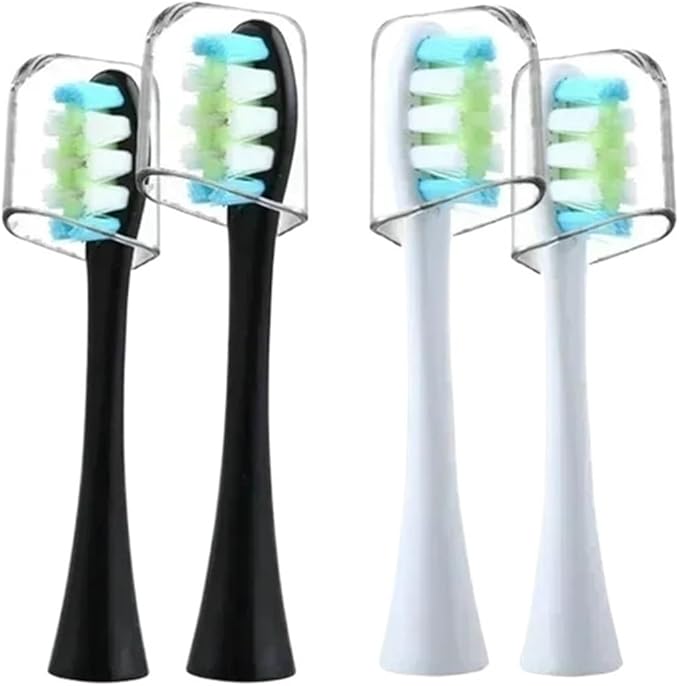 Replacement Compatible for Oclean X/X PRO/ Z1/ F1 Brush Heads Sonic Electric Toothbrush Soft Bristle Vacuum Head Nozzles 4PCS(4Black)