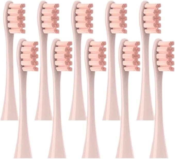 for One/ Air2 /SE/X/X PRO/ Z1/ F1 Electric Toothbrush Head 10 Pcs Replaceable Brush with Independent Package(10 Pink)
