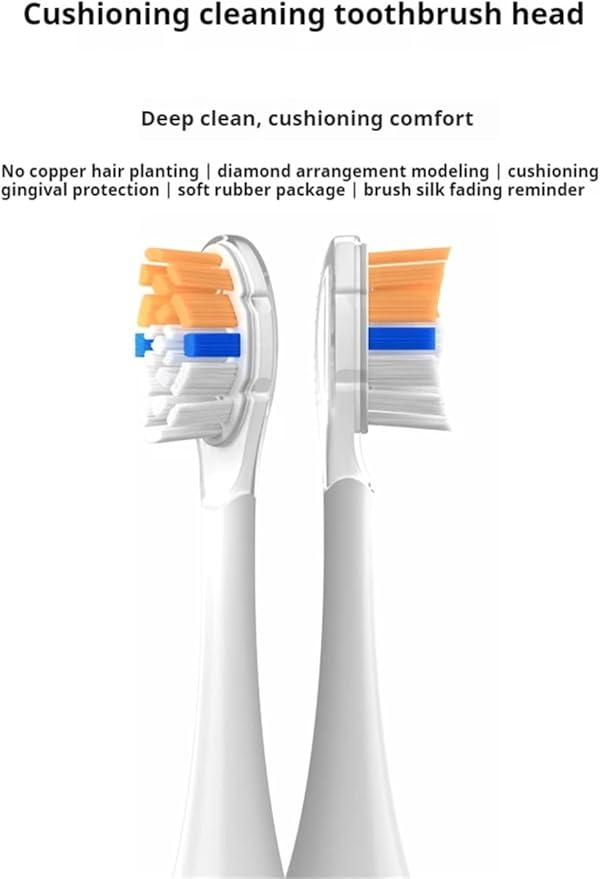 Compatible for Philips Diamond Series Replacement Brush Heads - HX6064/HX6930/HX6730 Sonic Toothbrush Vacuum Nozzle A3(4 Blue A3)