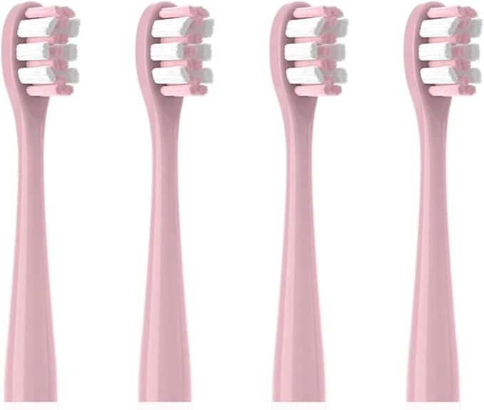 Toothbrushes Head SuitableCompatible for All Models of Usmile Brand Electric Independent(4pcs Pink)