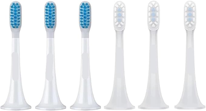 3/6PCS Compatible for Mijia T300 T500 Sonic Electric Toothbrush Head Teethbrush Replacement Heads Acoustic Oral Hygiene Clean(6PCS Sensitive Heads)