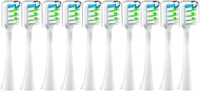 Replacement Brush Heads Compatible for X3 X5 V1 X3U 5-10pcs Bristle Electric Toothbrush Sealed Packed(10 White)