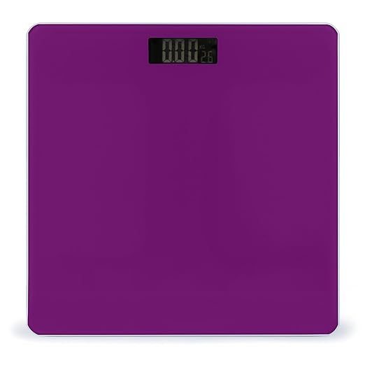 Women's Smart Scale for Body Weight Digital Bathroom Weighing Scale Automatic Switch Energy Saving Scale Compatible with Grape Purple