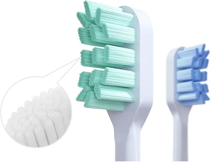8pcs Replacement Toothbrush HeadsCompatible for Xiaomi T300 T500 Sonic Electric Teeth Brush Mijia Nozzles(8 Green)