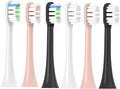 4/8/16PCS Replacement Toothbrush HeadsCompatible for HISMILE Electric Sonic Soft Bristles Nozzles(8PCS Black)