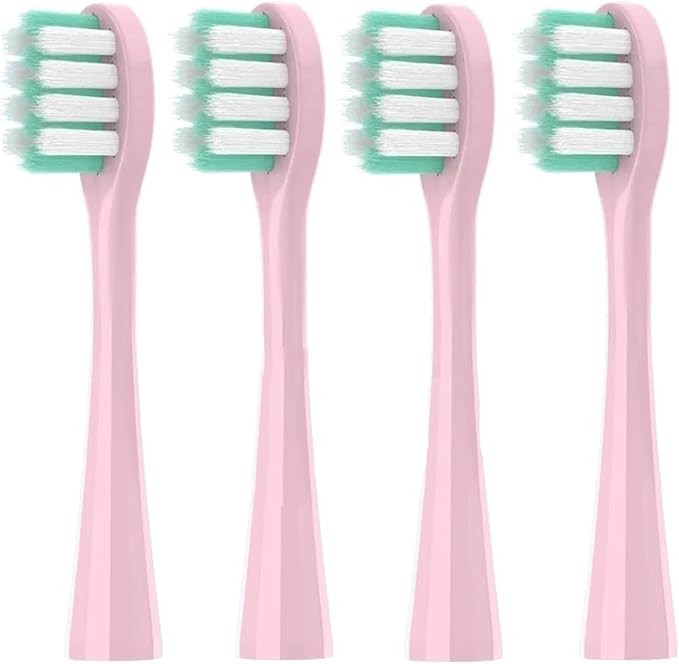 16Pcs Replacement Brush Heads Compatible for Toothbrush Head Deep Clean Type/Soft Bristle(Soft Hair Pink)