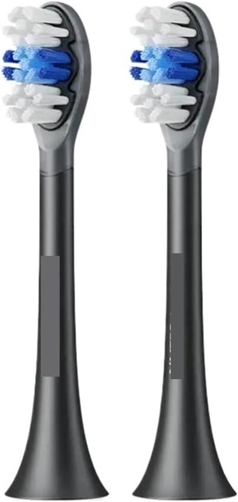 Compatible for Electric Toothbrush Heads Replacement X1 X3 X3U X5 Teeth Brush Bristle Nozzles Smart Accessory(2pcs Black)