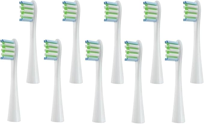 Compatible for Replaceable Electric Toothbrush Brush Heads for X/X PRO/ Z1/ F1/One/Air 2/SE Soft Bristle Nozzles(10pcs White)
