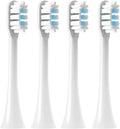 Replacement Toothbrush Heads for Mijia T301/T302/T501C Xiaomi Sonic Electric Dupont Soft Bristle Nozzles with Caps(4 pcs White)