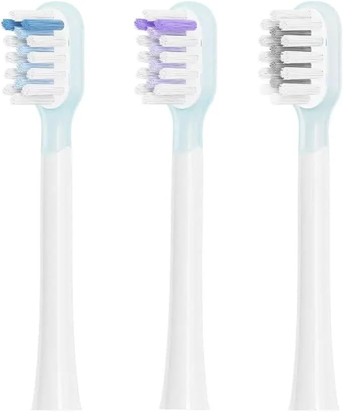 3/6pcs ForCompatible for Laifen LFTB01-P ABS LFTB01-A Electric Tooth Brush Heads(Sky Blue)