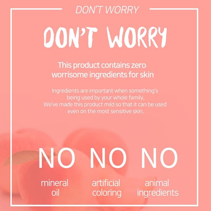 Natural Body Wash 42.3 fl oz 1.2 kg (Peach)