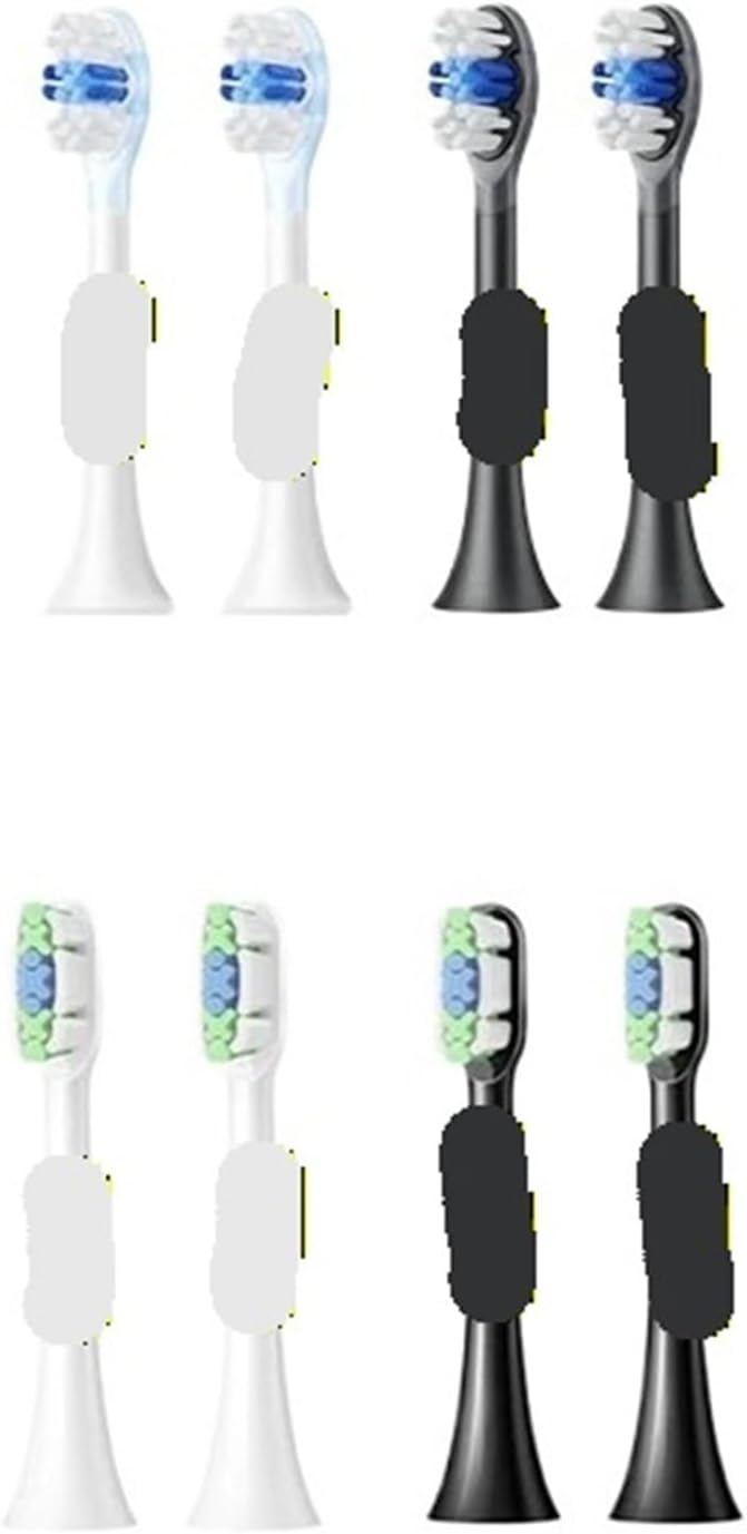 Electric Toothbrush Head Replacement Parts X1 X3 X3U X5 Sonic(White 2 pcs)