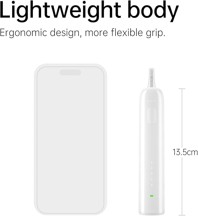 Wave Electric Toothbrush for Adults – Sonic Vibration &amp Rotation Technology 3 Brush Heads IPX7 Waterproof Travel-Friendly Deep Cleaning Durable &amp Convenient Design