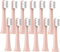 12 PCS Compatible for T100 Brush Heads Replaceable Sonic Toothbrush Soft Bristle Clean Nozzles(12Pink)