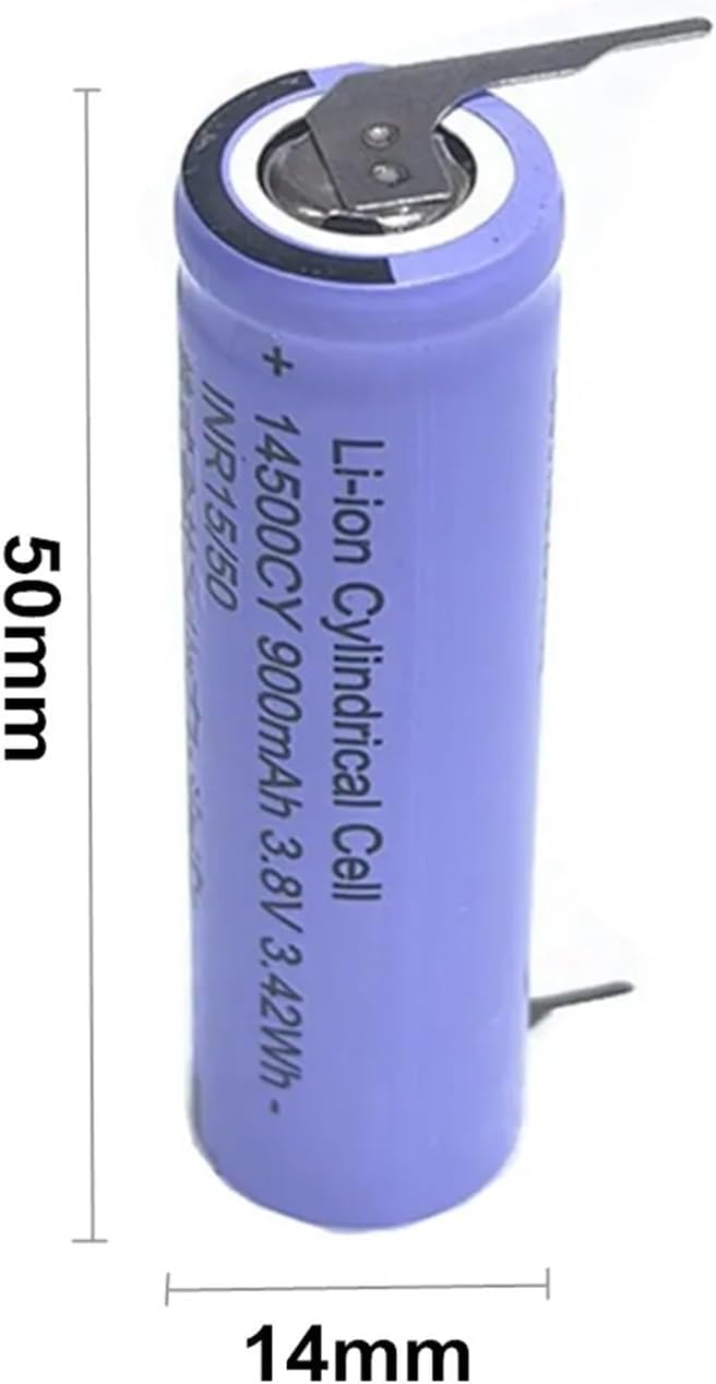 2PCS 3.8V 900mAh 14500CY Toothbrush Battery .Compatible With Philips HX6310 HX6511 HX6730 HX6910 HX6920 HX9140 HX9340 HX9350 HX9360 HX9370
